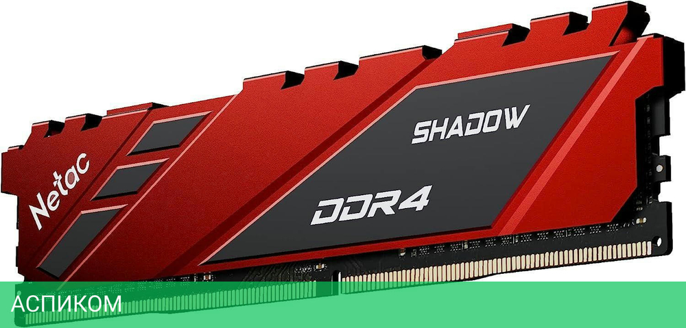 Оперативная память Netac Shadow DDR4-3600 8GB C18 Red (NTSDD4P36SP-08R)