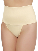 Корсетные трусы-стринги с широким эластичным поясом (Размер: 2X) (Цвет: бежевый)