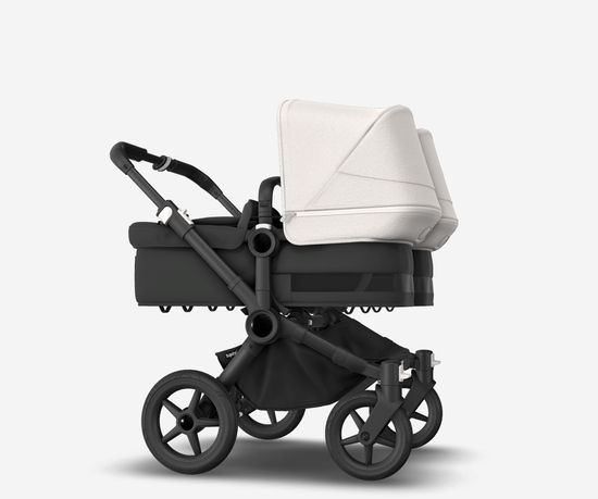 Коляска для двойни 2 в 1 Bugaboo Donkey 5 Twin Misty white/Midnight black/Black