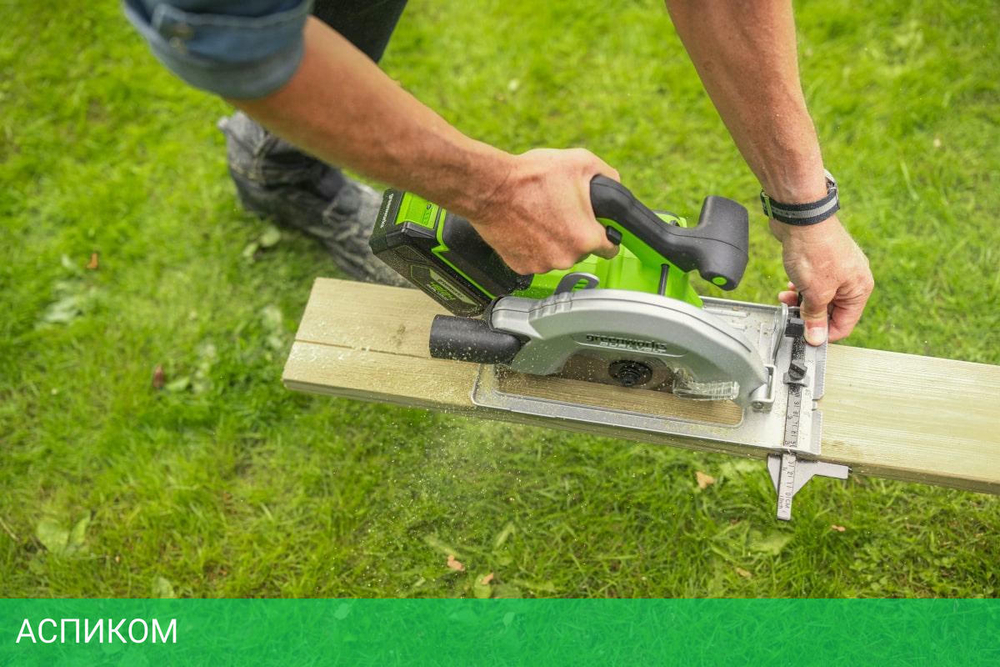 Дисковая (циркулярная) пила Greenworks GD24CS без АКБ и ЗУ (1500907)