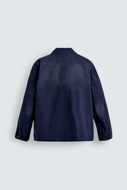 ZARA КУРТКА С ЭФФЕКТОМ ПОТЕРТОСТИ И КАРМАНАМИ, ЯРКО-СИНИЙ