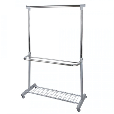 Вешалка напольная для одежды в95-168см ш106см г43см на колесиках, макс вес 24кг