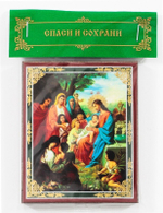 Икона на деревянном планшете 6х9 двойное тиснение, в ассортименте