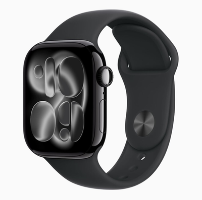 Часы Apple Watch Series 11 46 mm, Jet Black Aluminium Black Sport Band ML