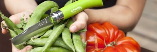 Складной нож Opinel №7 My First Opinel, зеленый, блистер c клинком из стали Sandvik™ 12С27, рукоять дерево (Бук)