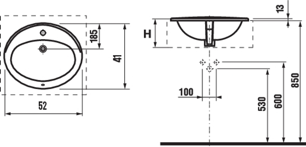 Раковина Roca Adora 52x41 327204000