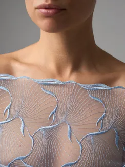 05-160 Вышивка на неэл. сетке 24 см, голубой 3090