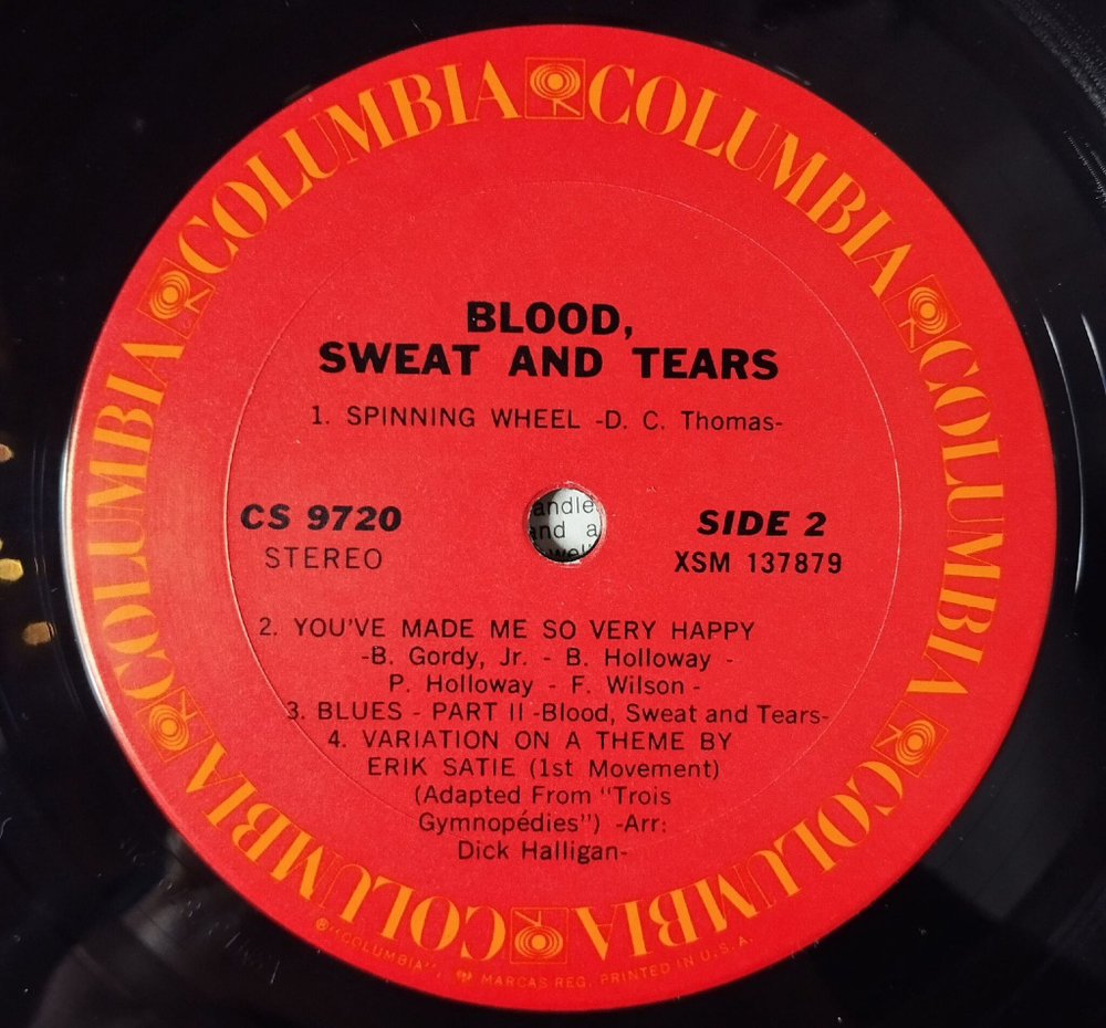 Винтажная виниловая пластинка LP Blood, Sweat And Tears Blood, Sweat And Tears (USA 1973)