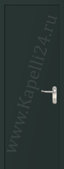 Дверь влагостойкая пластиковая KAPELLI multicolor ДГ RAL 6012 Черно-зеленый + коробка