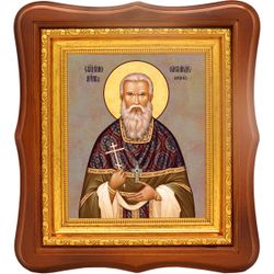 Александр Серебров священномуеник. Икона на холсте.