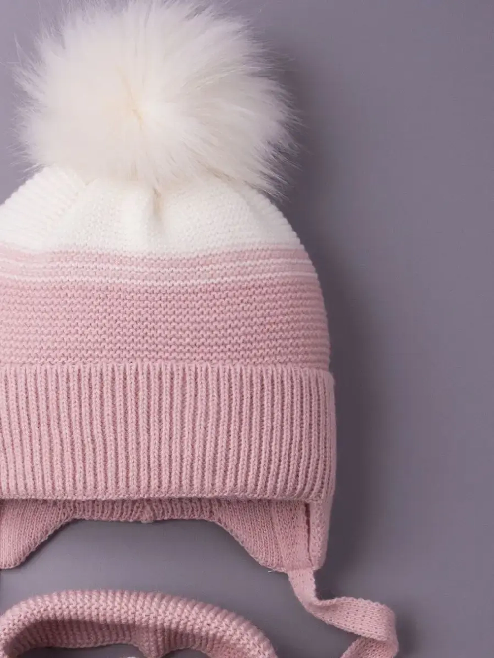 Шапка для девочки зимняя вязаная и шарф