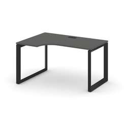 Style Project Стол рабочий эргономичный SN-59O.SPA-022(L) Антрацит/Металл Черный/Черный Заглушка 158