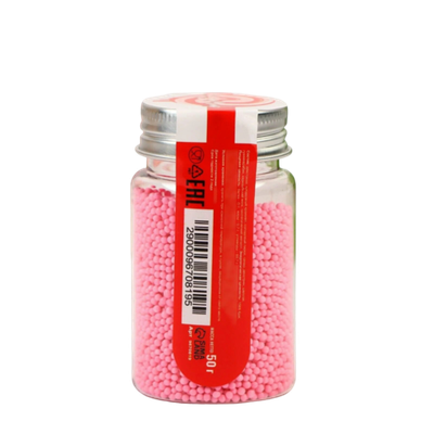 Кондитерская посыпка «Бисер розовый», 2 мм, 50 г
