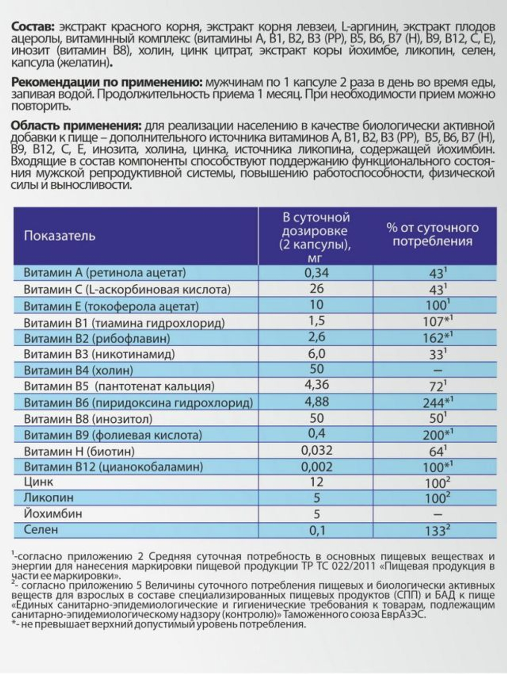 Концентрат Мужское здоровье, 60 капсул