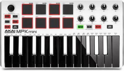 MIDI-клавиатура Akai Pro MPK MINI MK2 LE WHITE