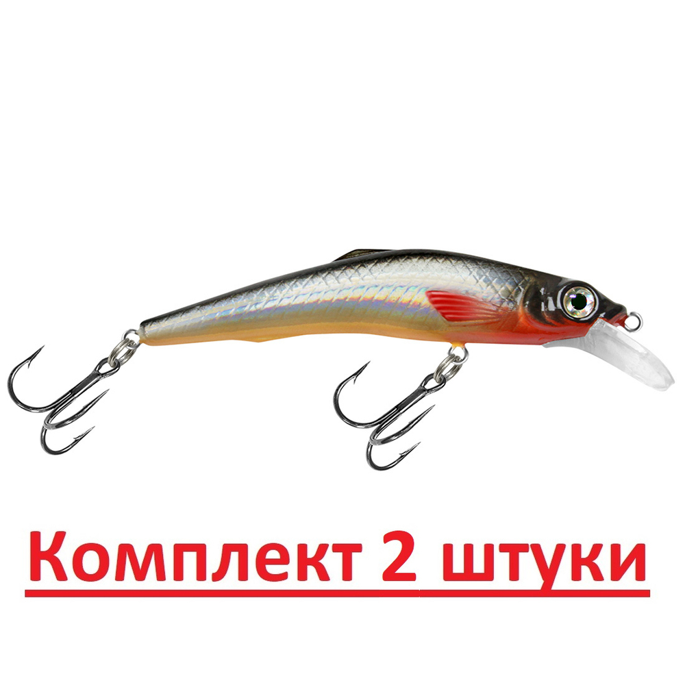 Воблер Минноу RONIN 89mm, цвет 048 (окунь), 1 штука