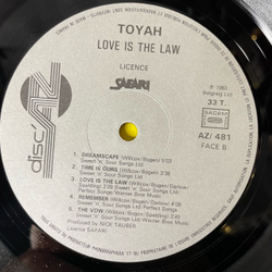 Винтажная виниловая пластинка LP Toyah Love Is The Law (Франция 1983)