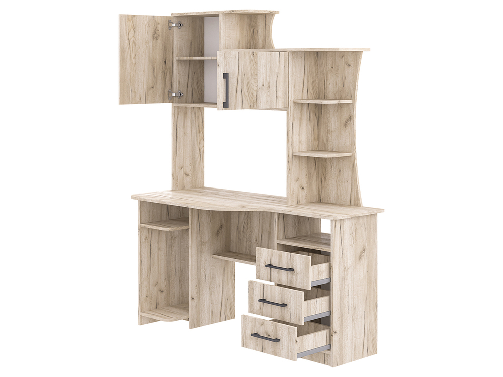 Стол компьютерный 19 (нов.уп) крафт серый