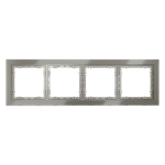 Рамка стеклянная VOLTUM S70 на 4 поста, (шелк, стекло)