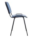 Стул Helmi HL-F01 "Изо", каркас черный, обивка кожзам синий