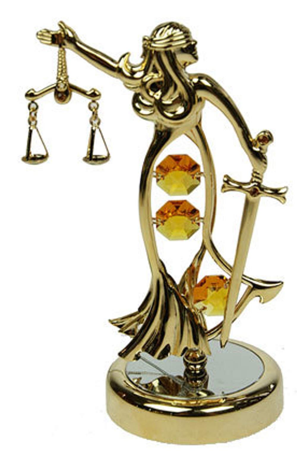 Фигурка декоративная Crystocraft Фемида с кристаллами Swarovski, 6х8х13 см