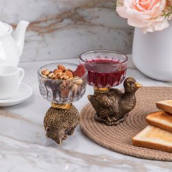 Фруктовница-конфетница Уточка Ханни Бронза