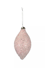 Елочное украшение "Пика искристая роза" 8x15см стекло