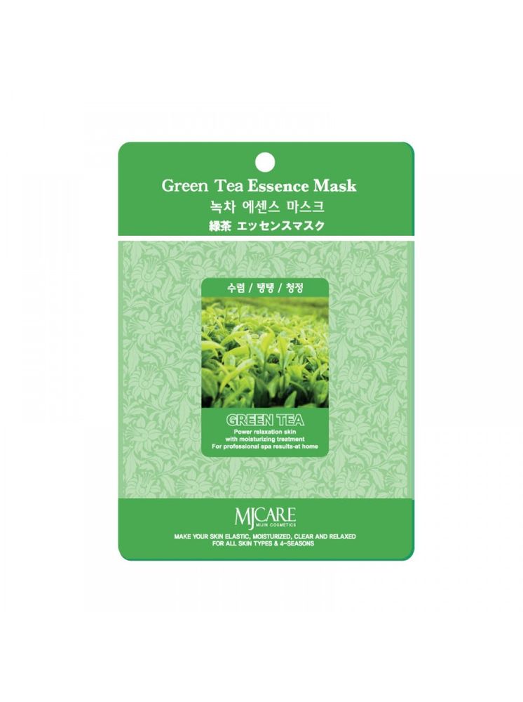 Тканевая маска для лица зеленый чай MIJIN GREEN TEA ESSENCE MASK