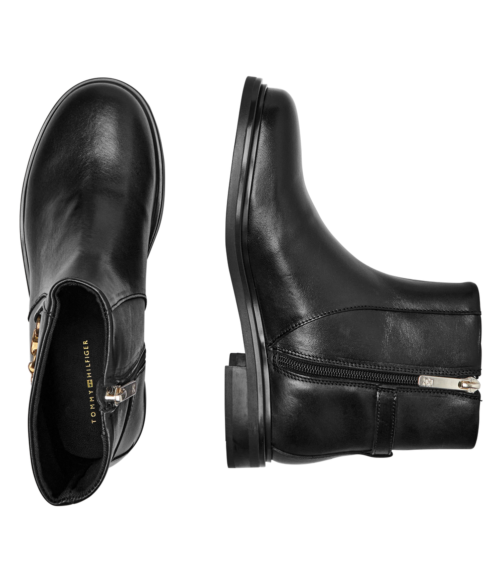 Кожаные ботильоны Tommy Hilfiger - черный(FW0FW08251)