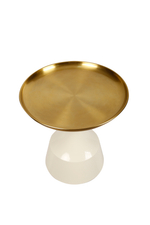 Стол журнальный Ist Casa Ажур, 51x54 см, белый, золото