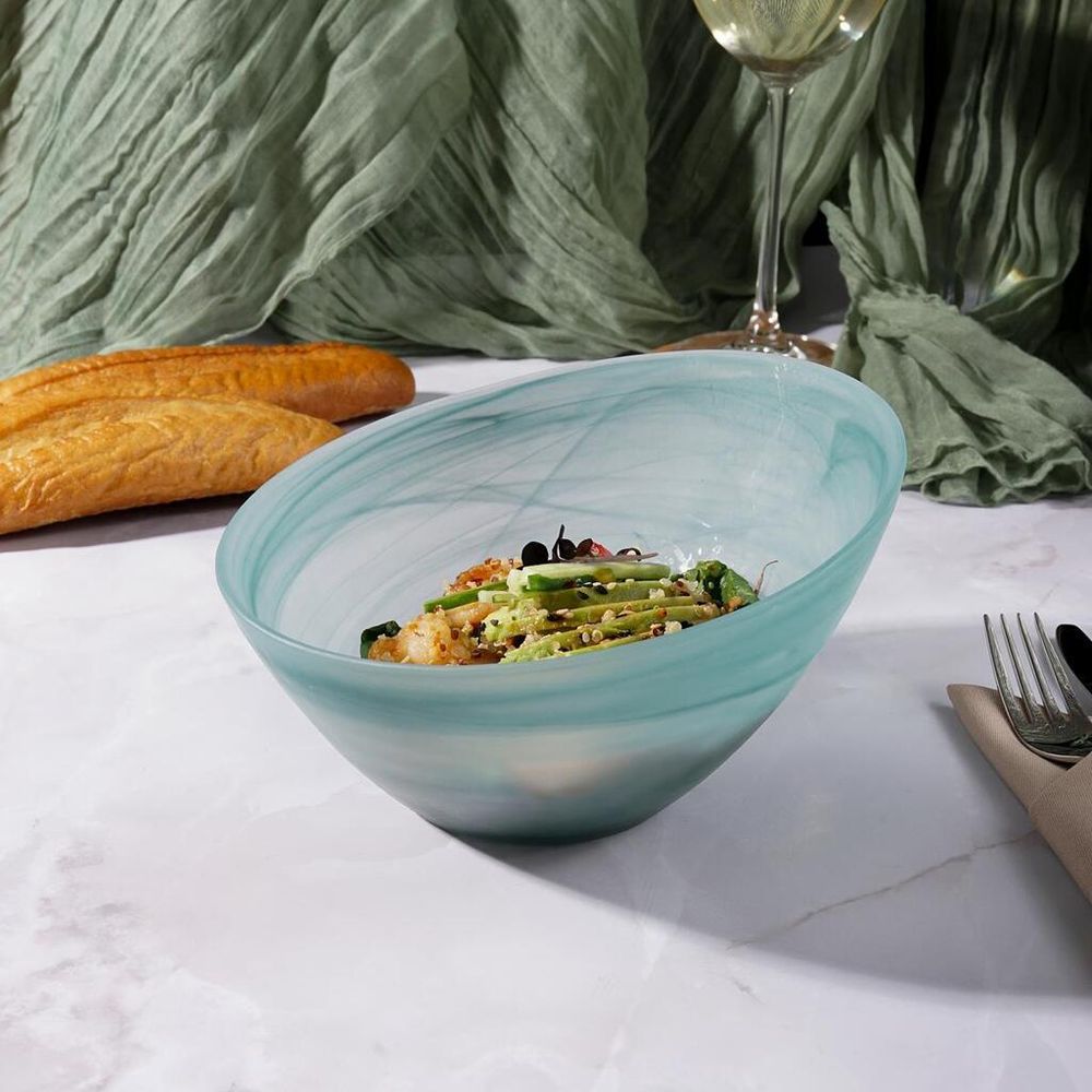 Салатник 700 мл d 18 см h10 см   косой матовое стекло P.L. Proff Cuisine [6]