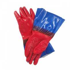 Перчатки рыбообработчика. ПВХ покрытие с рельефом из прозрачной крошки на ладони и пальцах. Arcticus 1602700W