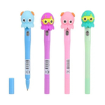 Ручка шариковая, Basir, синие чернила, серия "Осьминожка", с резиновой фигуркой и фонариком, 36 шт