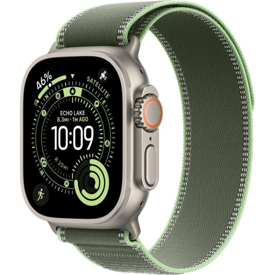 Умные часы Apple Watch Ultra 3 49 мм Natural Titanium Trail Loop Зеленый