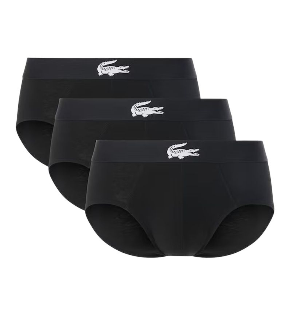 Боксерки теннисные Lacoste Cotton Stretch 3P - black/white/black