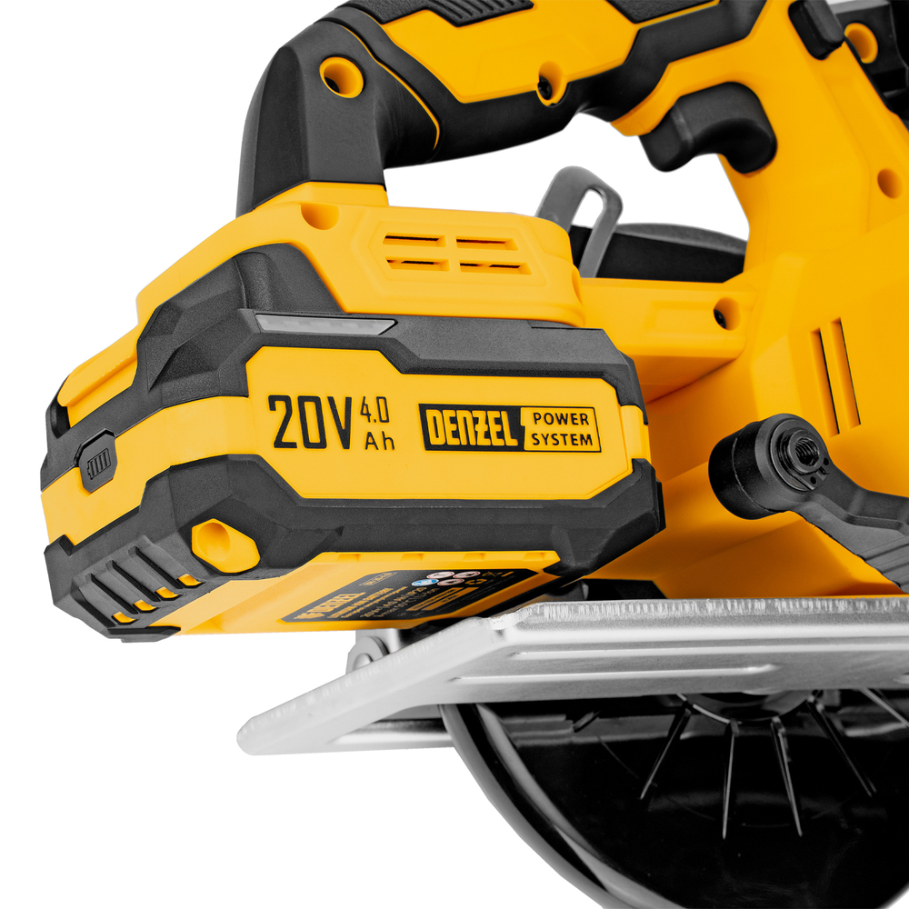 Пила циркулярная аккумуляторная CCSH-20-165, 165 мм, Li-Ion, 20 В// Denzel