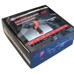 Пневмогайковерт ударный''Twin Hammer''с регулировкой 1/2''(720Hм,7500об/мин,6.3bar,236л/мин,штуцер 1/4'') FORCEKRAFT FK-RT-5270