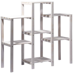 Деревянный стеллаж для дома и сада из массива сосны, белый