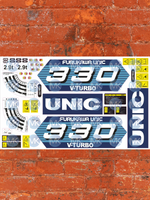 Комплект наклеек UNIC 330 V TURBO для крана манипулятора с ламинацией