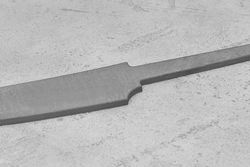 Заготовка для ножа, сталь M390 2,6мм. Модель "Геликон ГО110" с клинком 110мм, ТО 62-63HRC