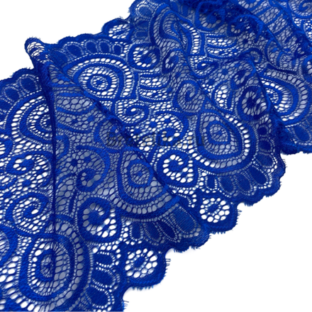 Кружево эластичное синие 17 см