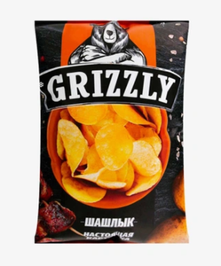Чипсы Grizzly натуральные со вкусом шашлыка 110 г