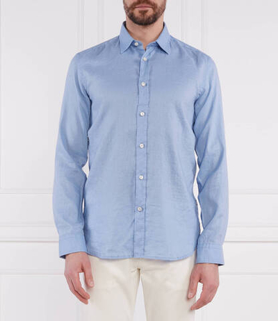 Льняная рубашка Roger BOSS BLACK - голубой(50490352)
