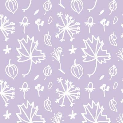 Бесшовный принт c осенней ботаникой