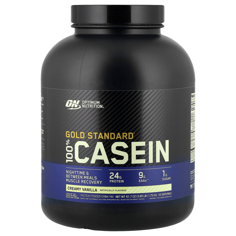 Optimum Nutrition, Gold Standard® 100% казеин, со вкусом ванили, 1,75 кг (3,85 фунта)