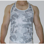 Мужская майка серой камуфляжной расцветки (Размер: M) (Цвет: белый)