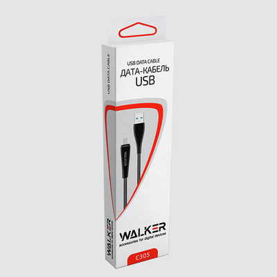 Кабель USB "WALKER" C305 для TYPE-C (2.1А), белый