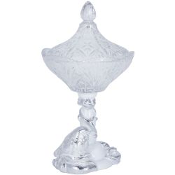 Сахарница стеклянная с крышкой Зарничка Свитти Белый