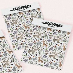 Ткань мембрана лось олень детские иллюстрации