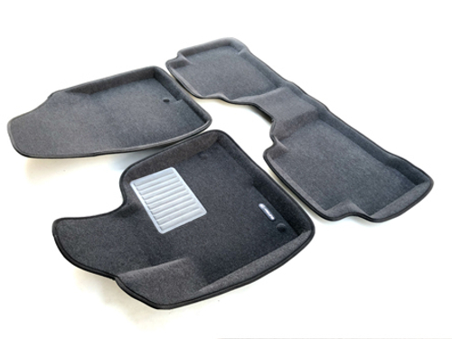 Коврики салона для HYUNDAI Santa Fe (2013-2017) Euromat 3D Business серые. Арт. EMC3D-002723G